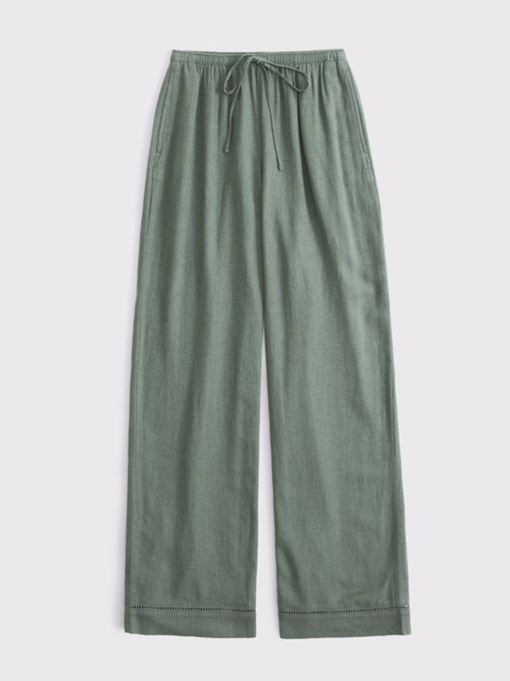 Women's Linen Blend Drawstring Pull On Pants